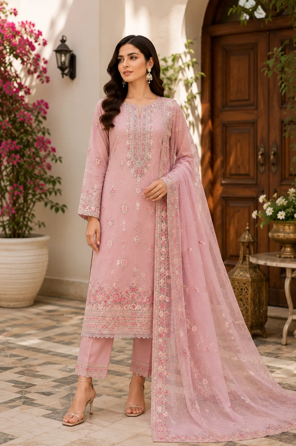 Aura By Aroob Designer Chiffon Party Wear - Aura By Aroob